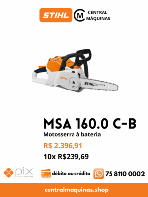 MSA 160.0 C-B Motosserra à bateria